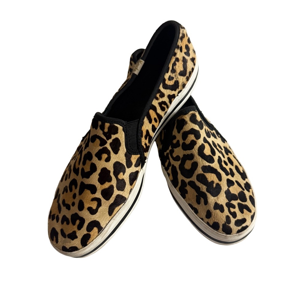 KATE SPADE Pony hair Leopard Animal Print Sneakers 8.5 - Picture 7 of 9